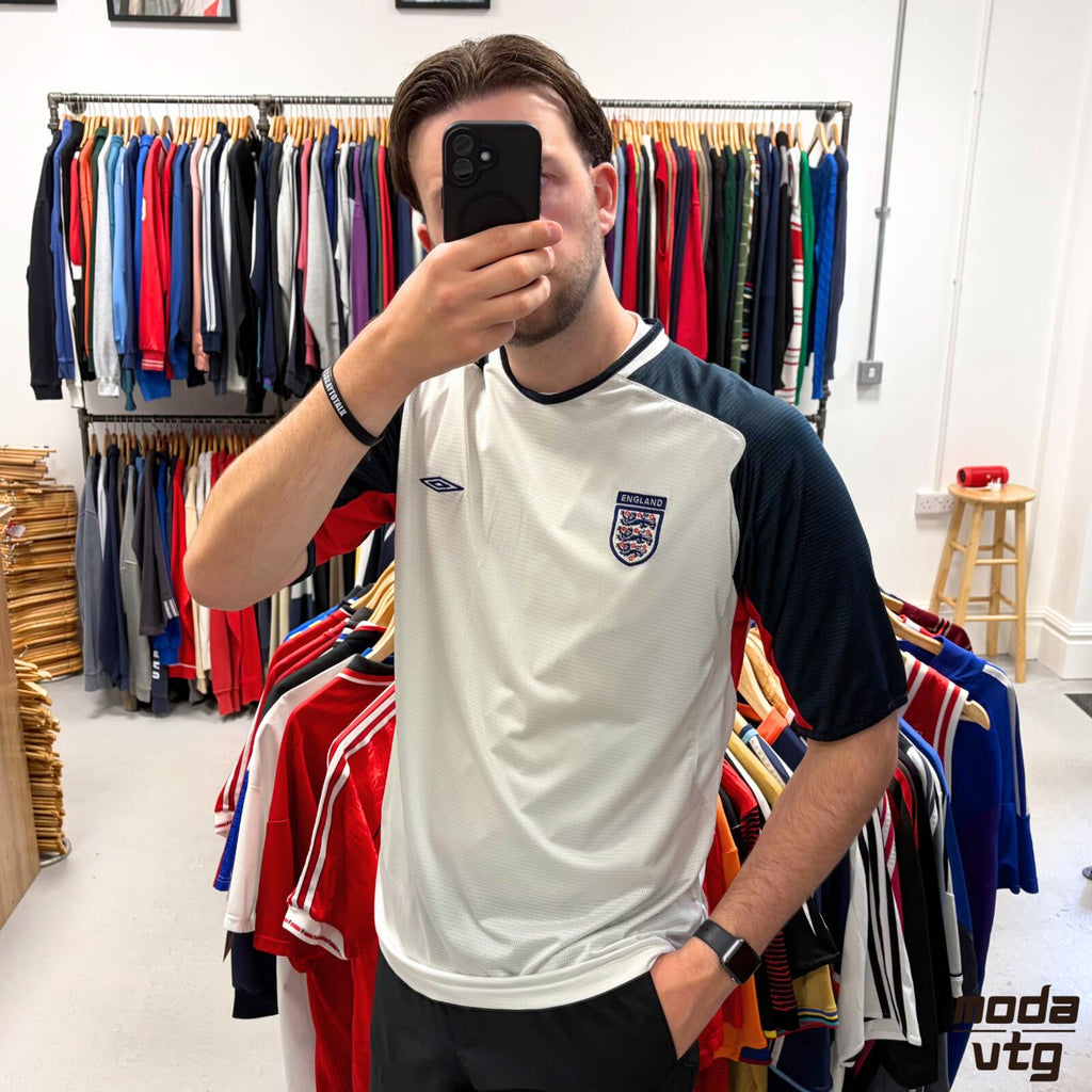 Vintage Y2K England Jersey White XL Retro Unisex Umbro