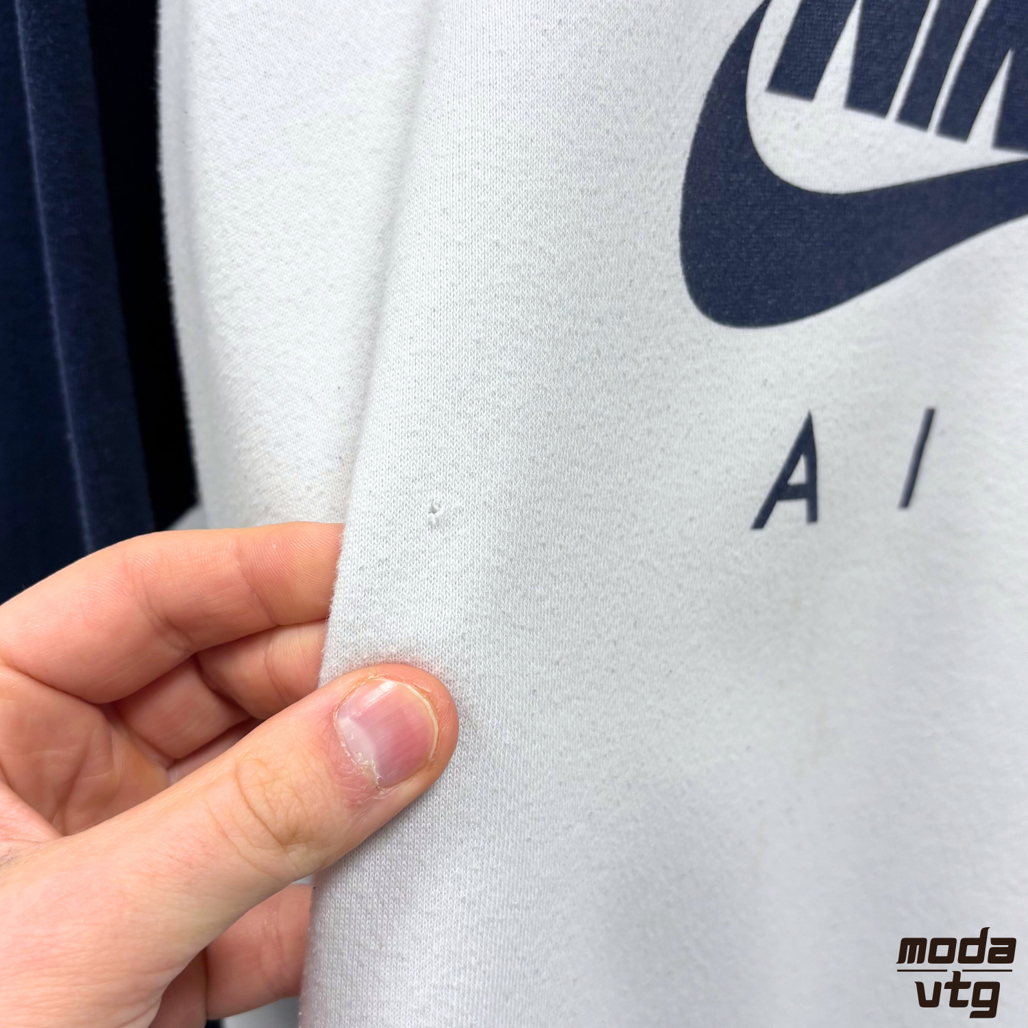 Vintage Y2K Nike Sweatshirt White Large