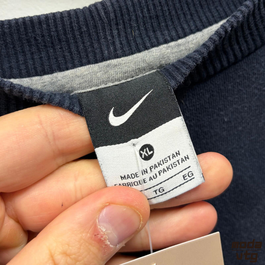Vintage Y2K Nike Sweatshirt Navy Large Retro Unisex