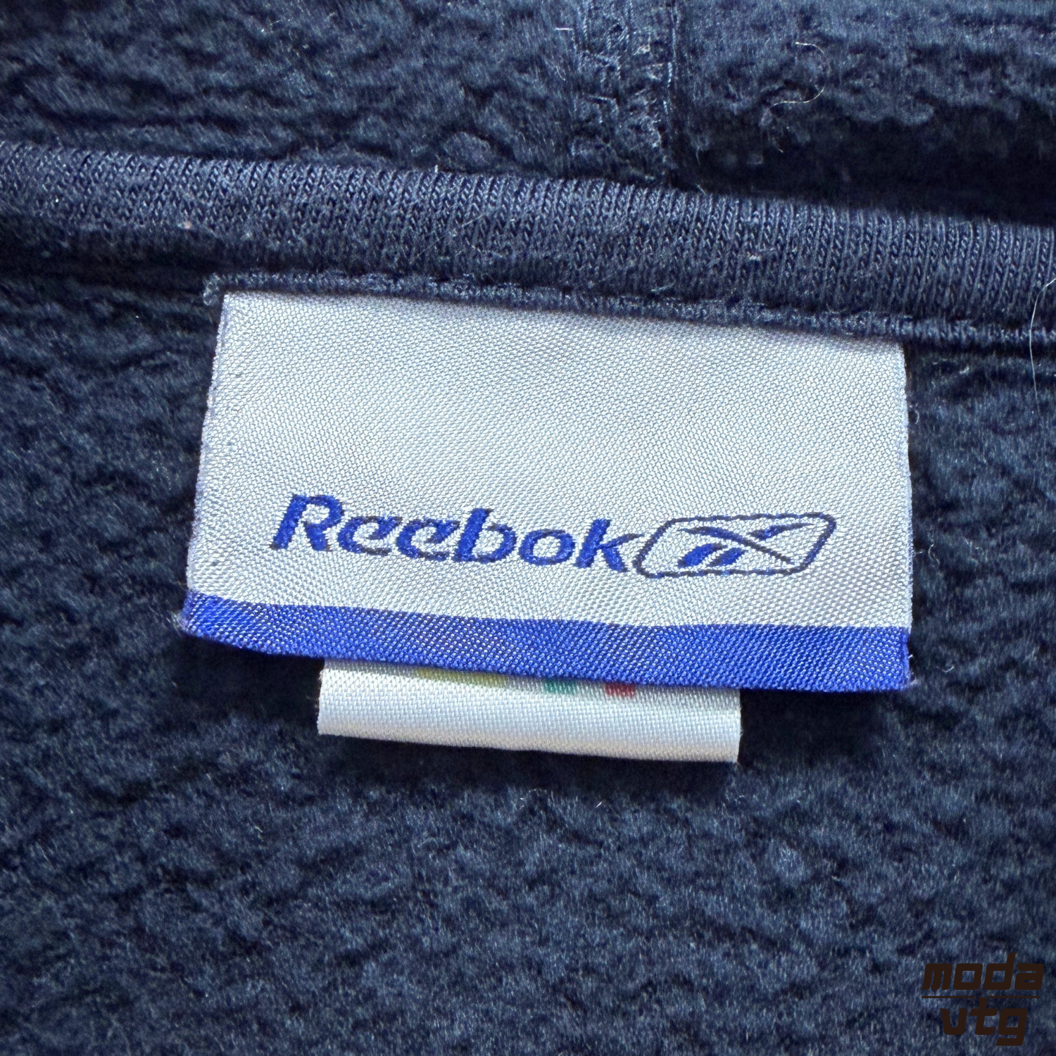 Vintage Y2K Reebok Hoodie Navy Large Retro Unisex
