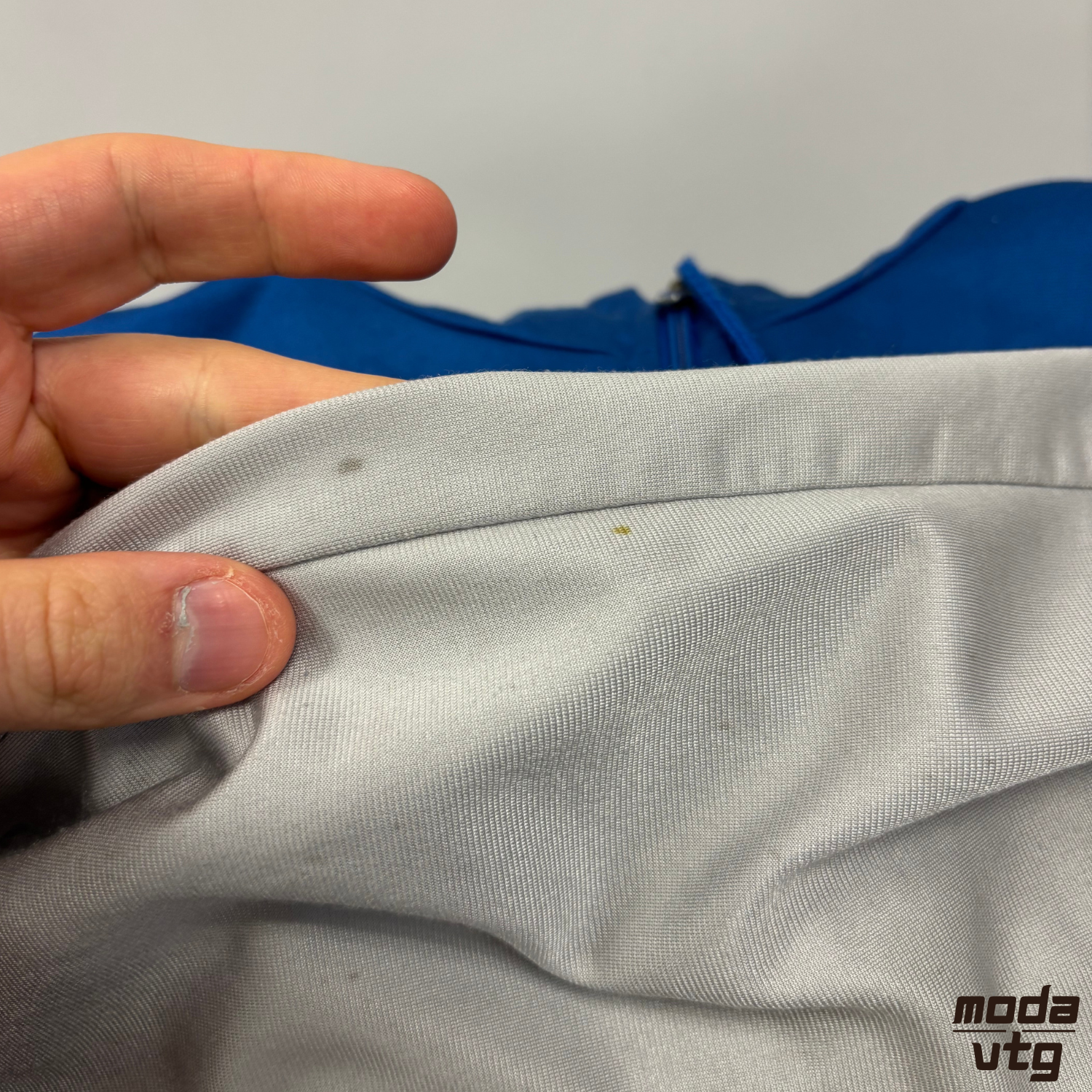 Vintage 90s Adidas Hoodie Blue Medium Polyester Quarter Zip