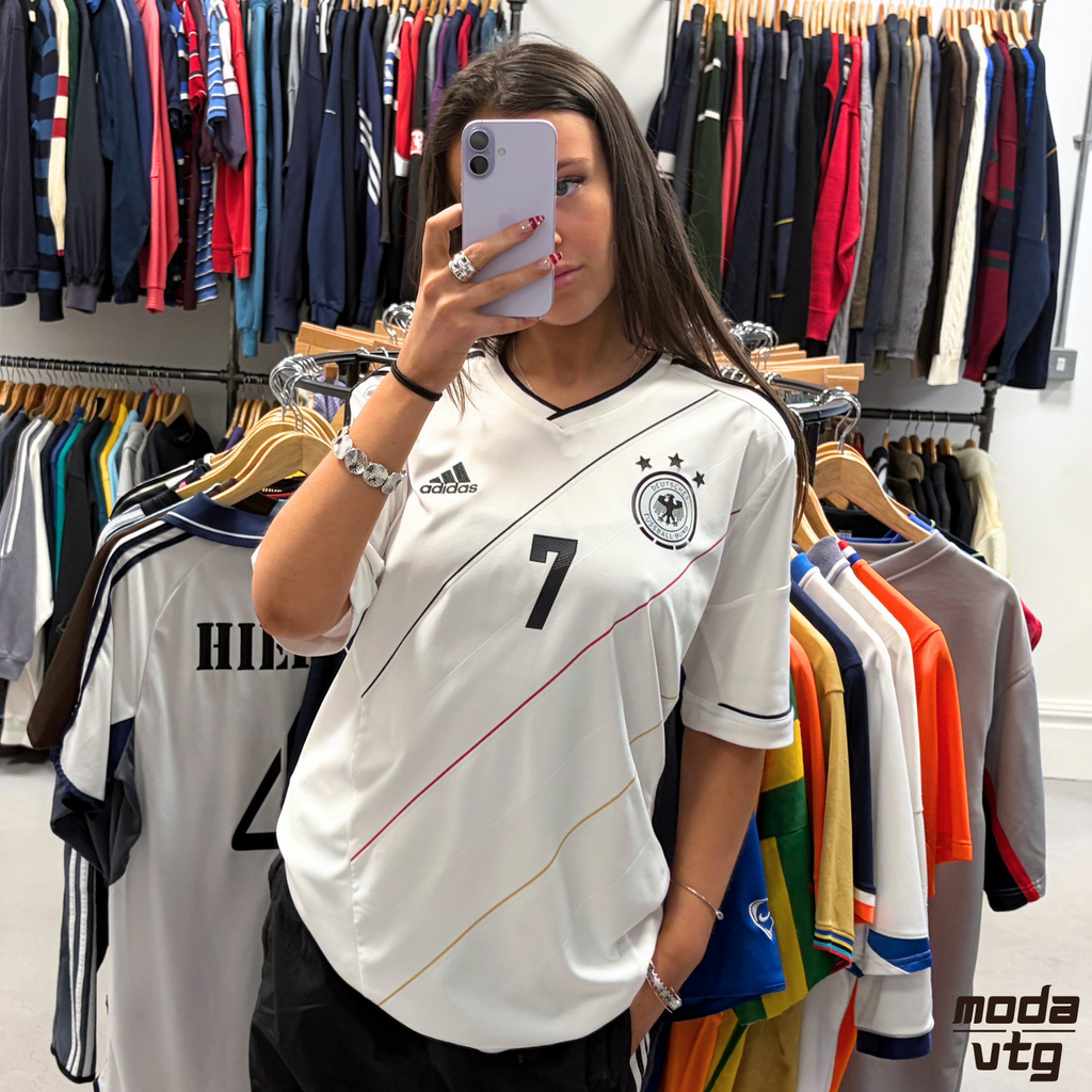 Vintage 2012/13 Germany Jersey White Medium Home Retro Adidas Unisex Schweinstei