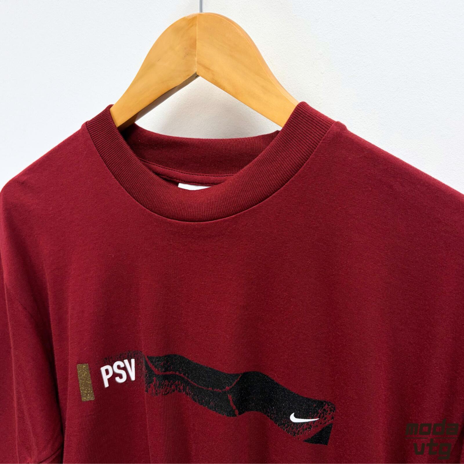 Vintage 90s Nike PSV T-Shirt Burgundy Medium Retro Deadstock BNWT