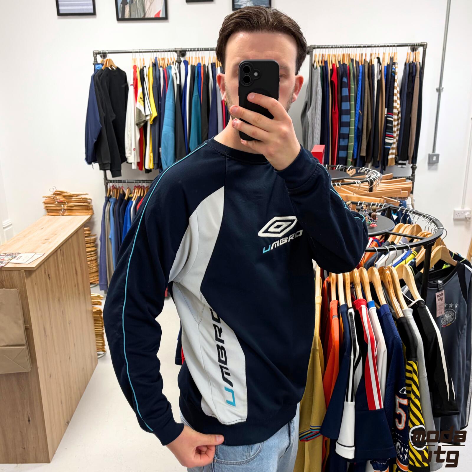 Vintage Y2K Umbro Sweatshirt Navy XL Retro Unisex