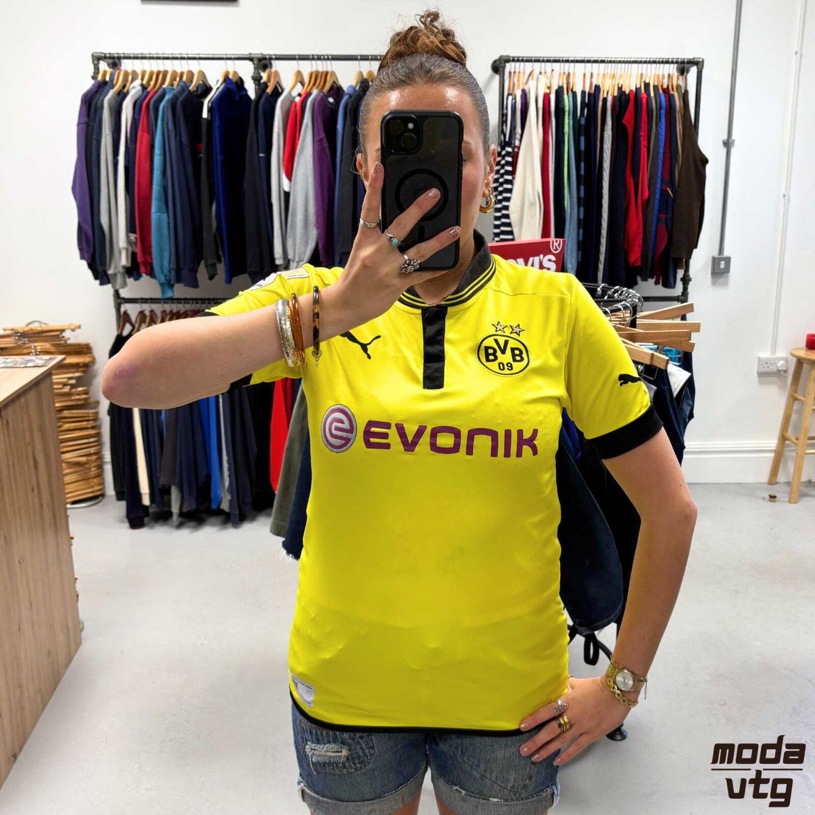 Vintage 2012/13 Borussia Dortmund Jersey Yellow Medium Gotze Puma Home Unisex