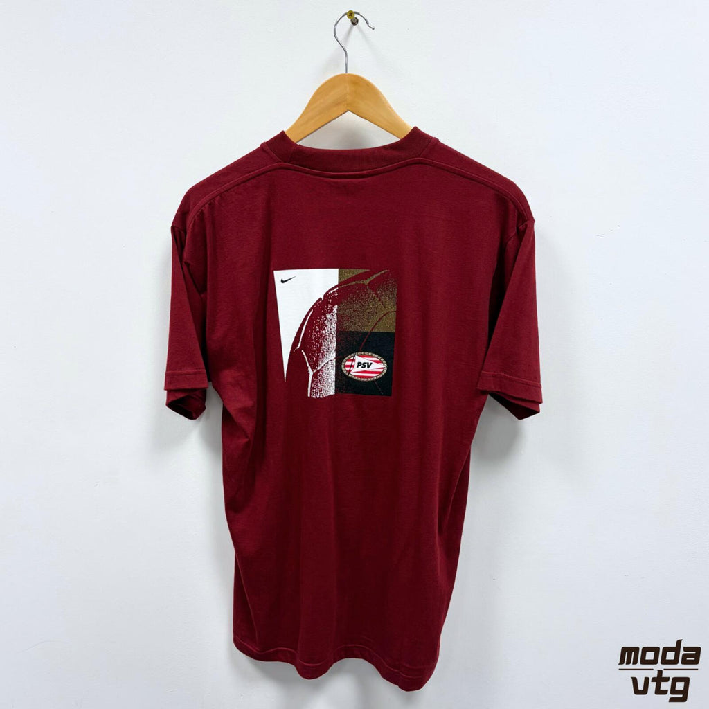 Vintage 90s Nike PSV T-Shirt Burgundy Medium Retro Deadstock BNWT