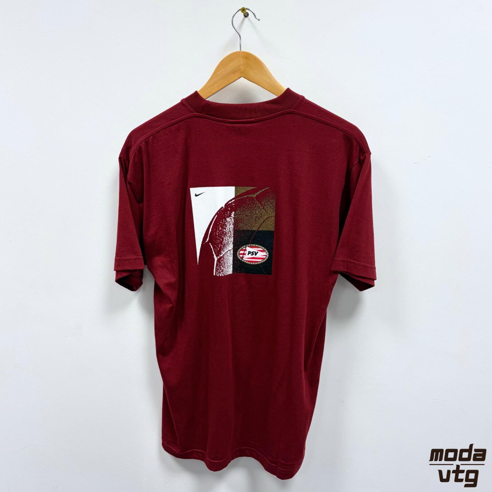Vintage 90s Nike PSV T-Shirt Burgundy Medium Retro Deadstock BNWT
