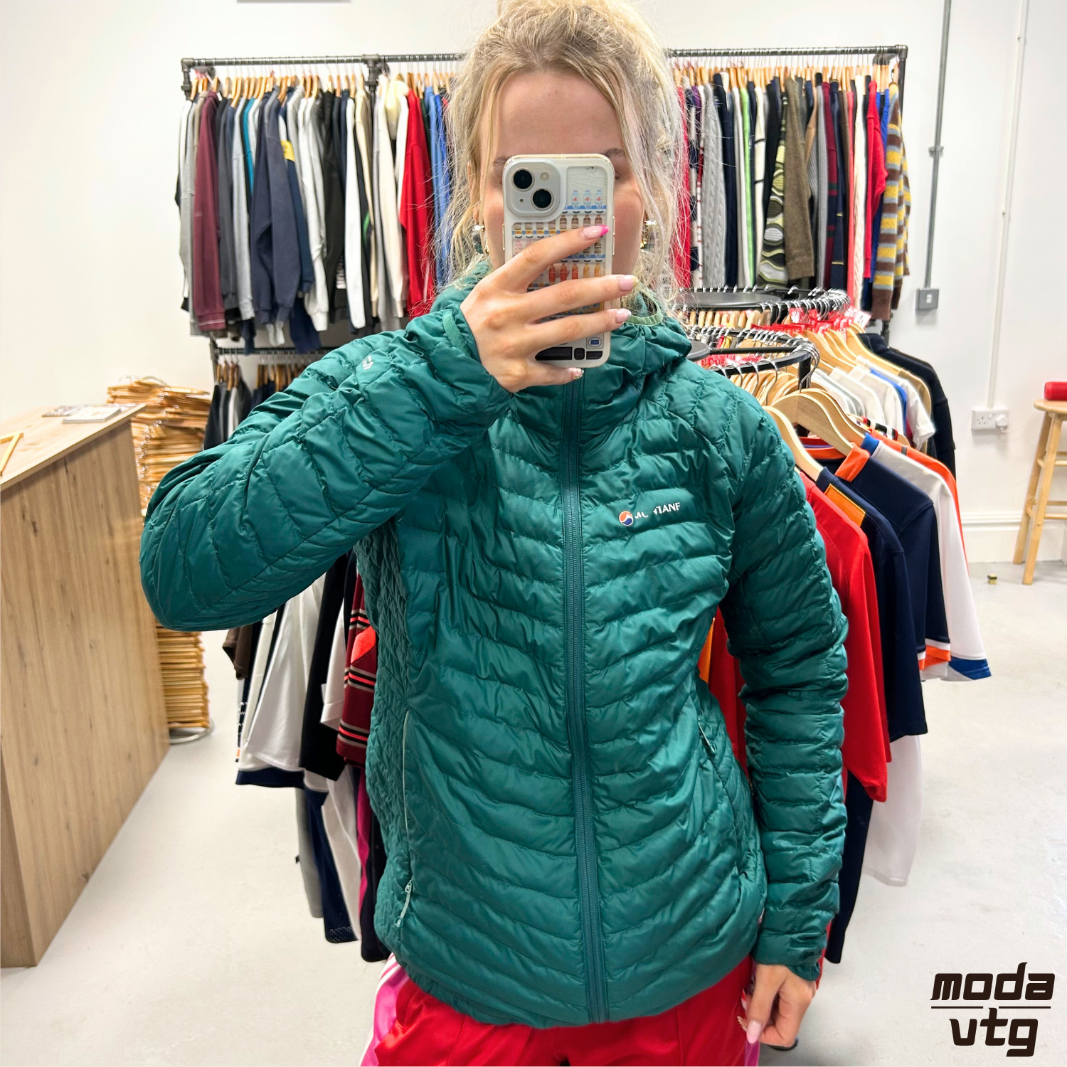 Vintage Y2K Montane Puffer Coat Green Women’s XL Gorpcore Winter Walking