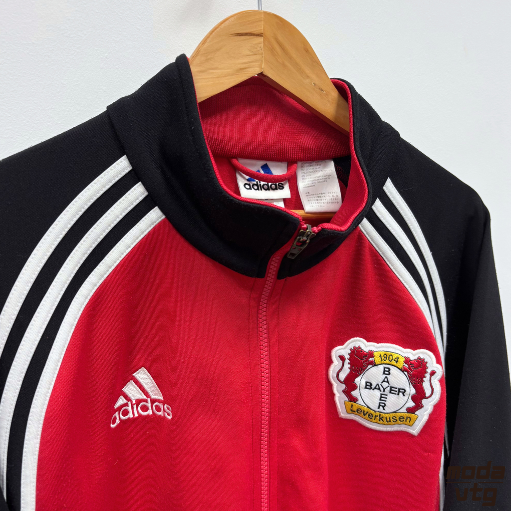 Vintage 90s Bayer 04 Leverkusen Track Jacket Red XL Retro Adidas