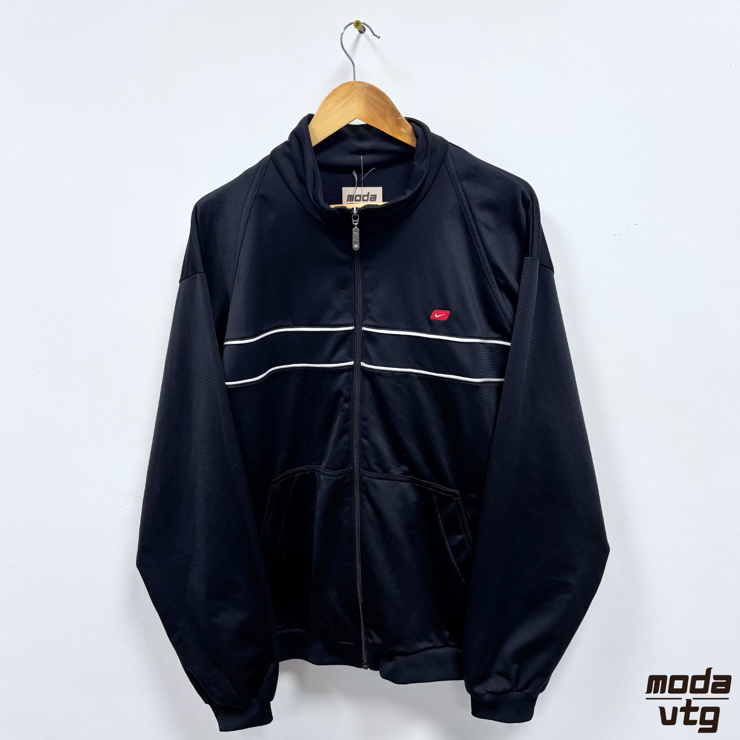 Vintage Y2K Nike Track Jacket Black XL Retro
