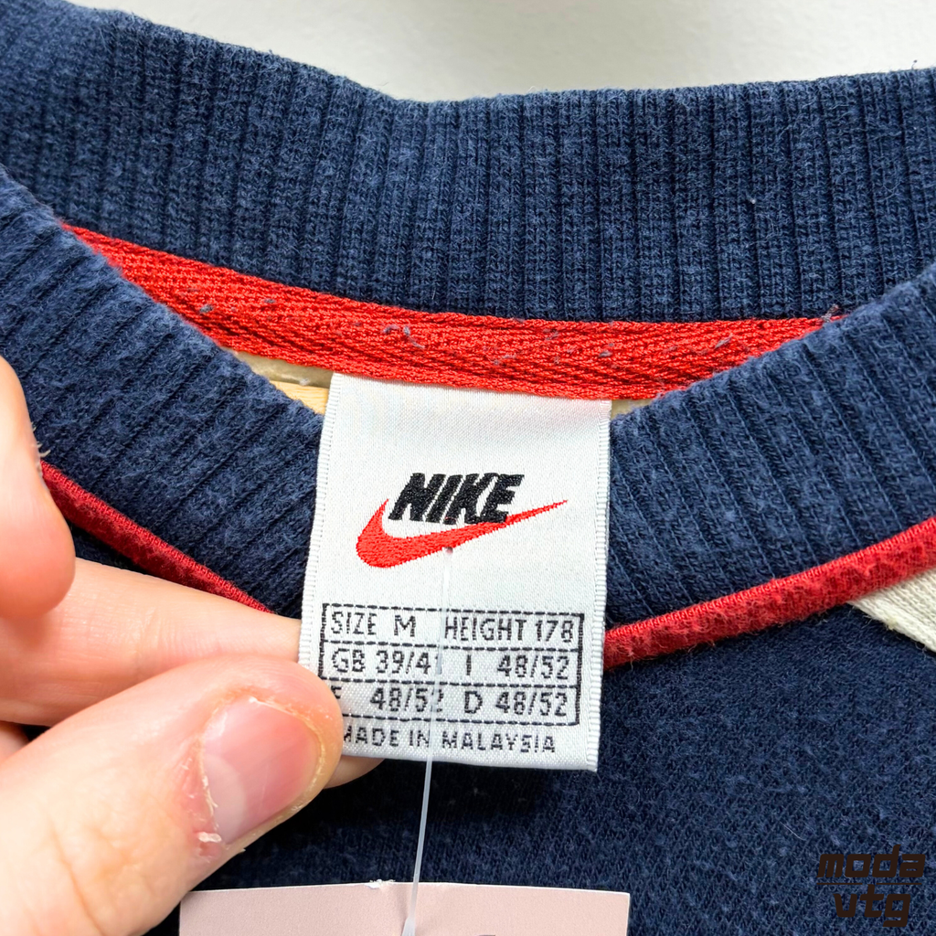 Vintage 90s Nike Sweatshirt Navy Medium Retro