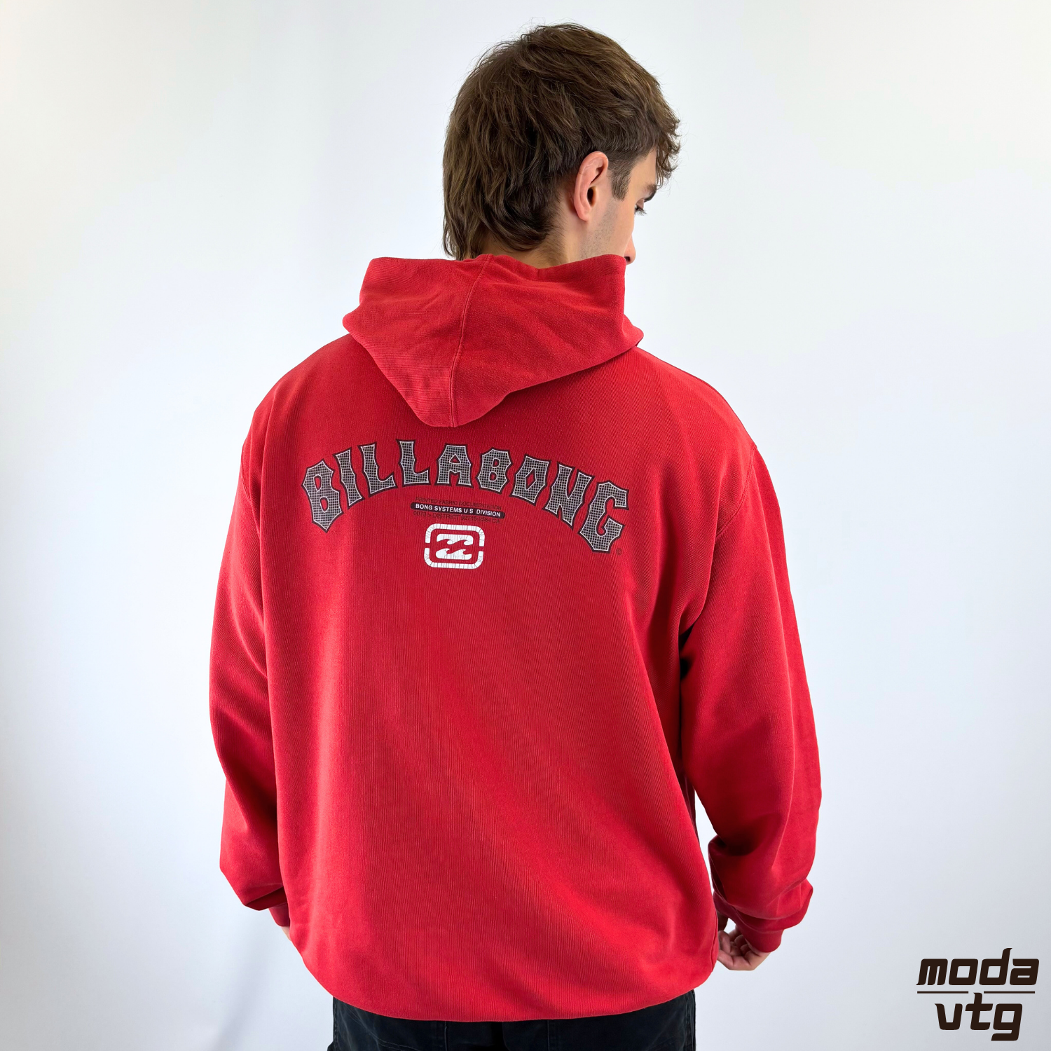 Vintage Y2K Billabong Hoodie Red XL