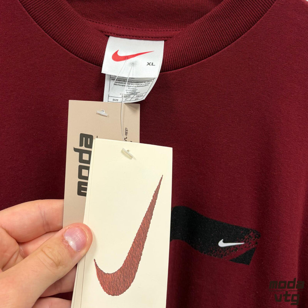 Vintage 90s Nike PSV T-Shirt Burgundy Medium Retro Deadstock BNWT