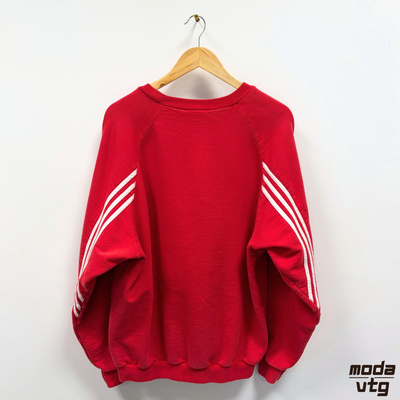 Vintage 90s Adidas Sweatshirt Red Large Retro Unisex Crewneck Coca Cola