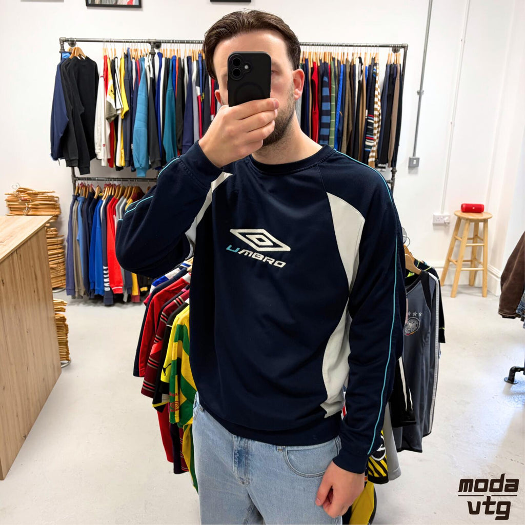 Vintage Y2K Umbro Sweatshirt Navy XL Retro Unisex