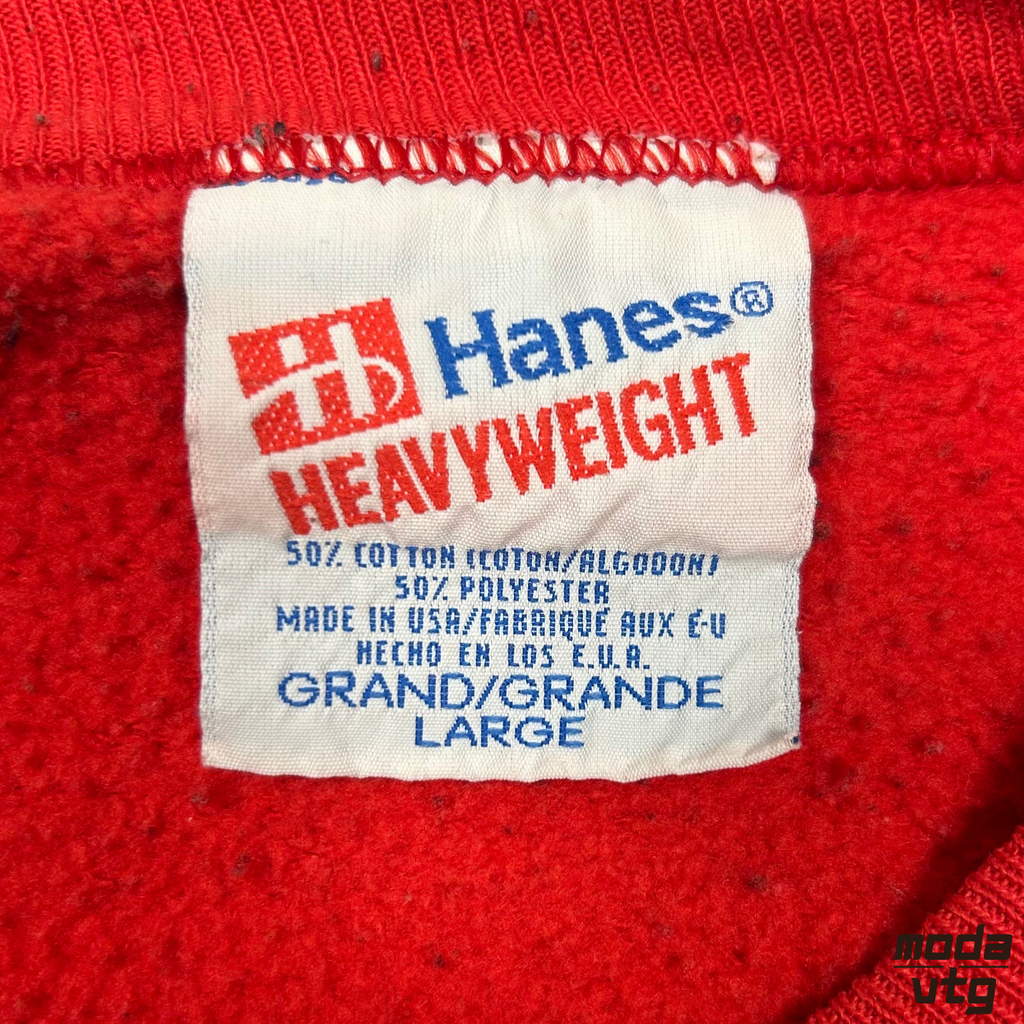 Vintage 90s Bayern Munich Sweatshirt Red Medium Hanes Retro Unisex