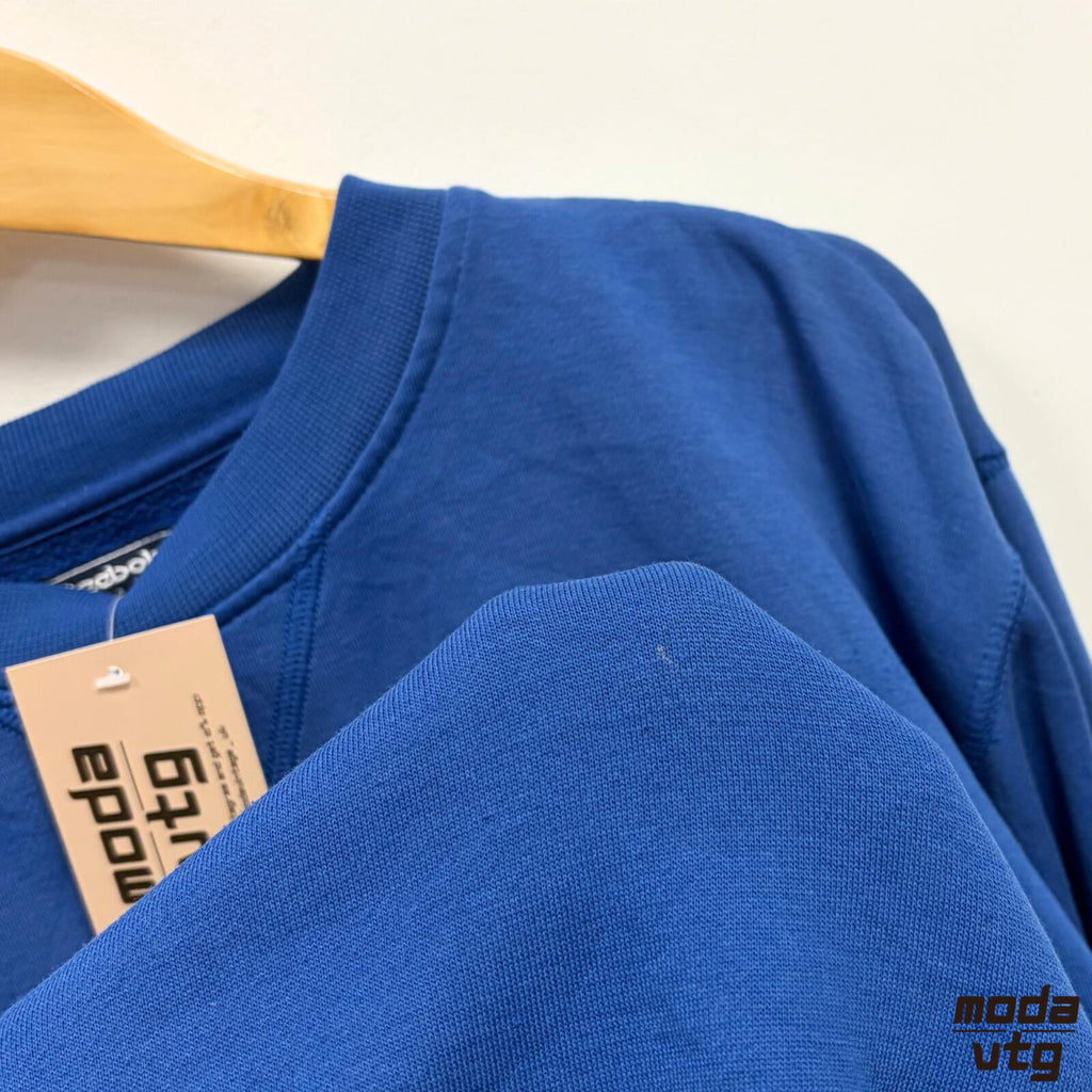 Vintage Y2K Reebok Sweatshirt Blue Medium Retro Unisex