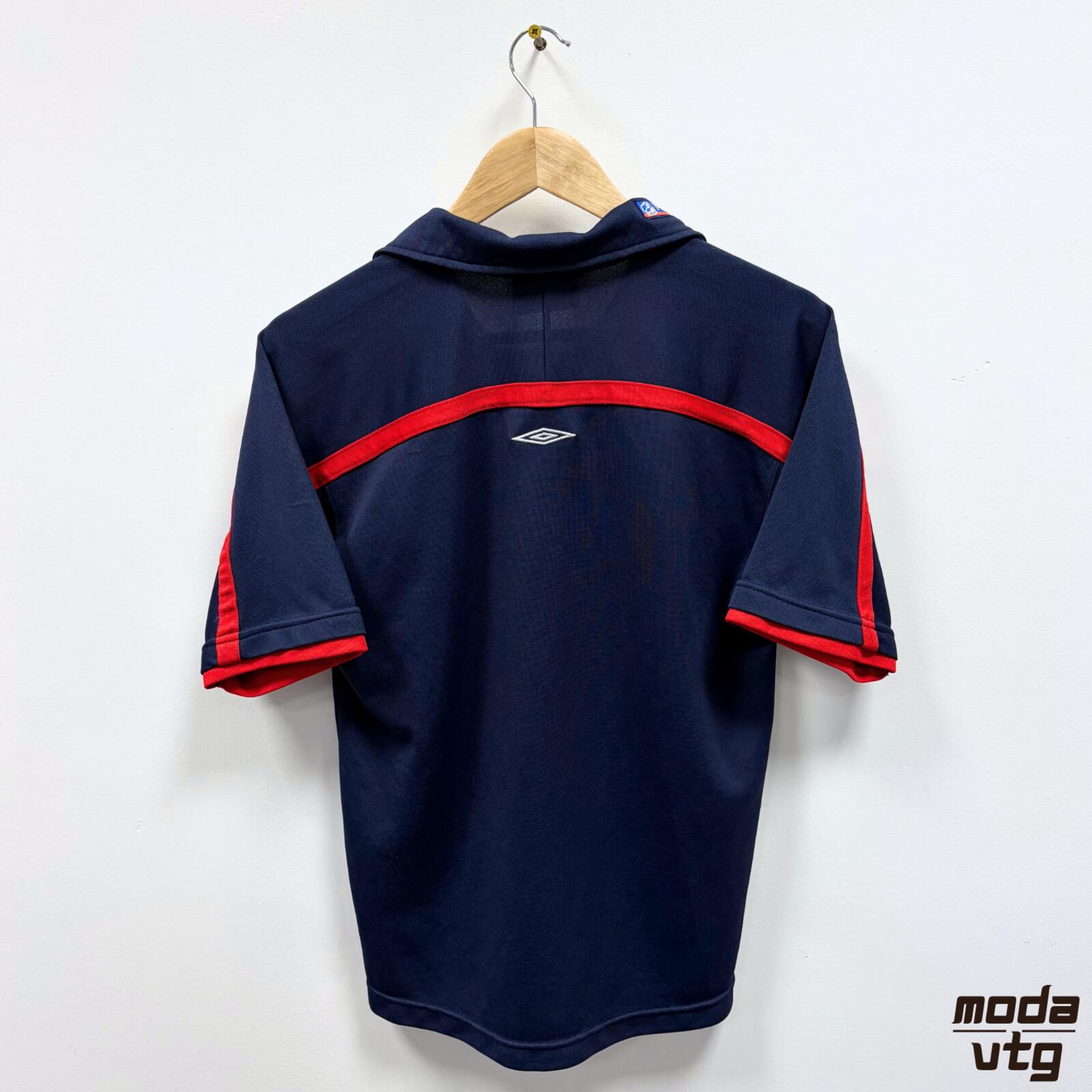 Vintage Y2K England Polo Navy Small Retro Unisex Umbro