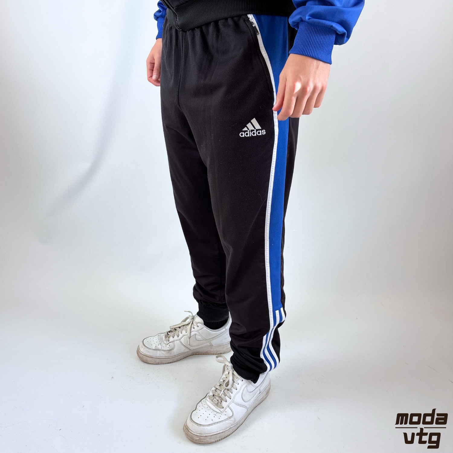 Vintage 90s Adidas Tracksuit Navy Black Large