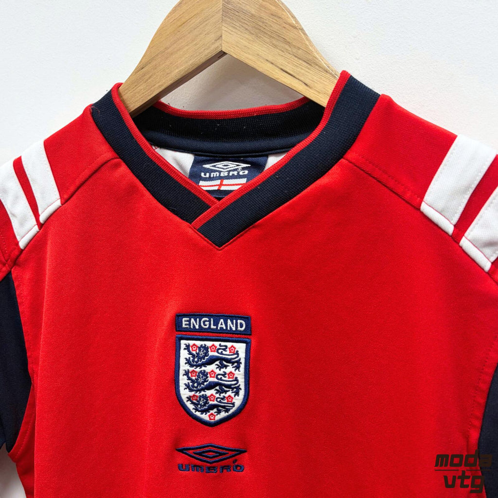 Vintage 2001/03 England Jersey Red Small Unisex Retro Umbro World Cup