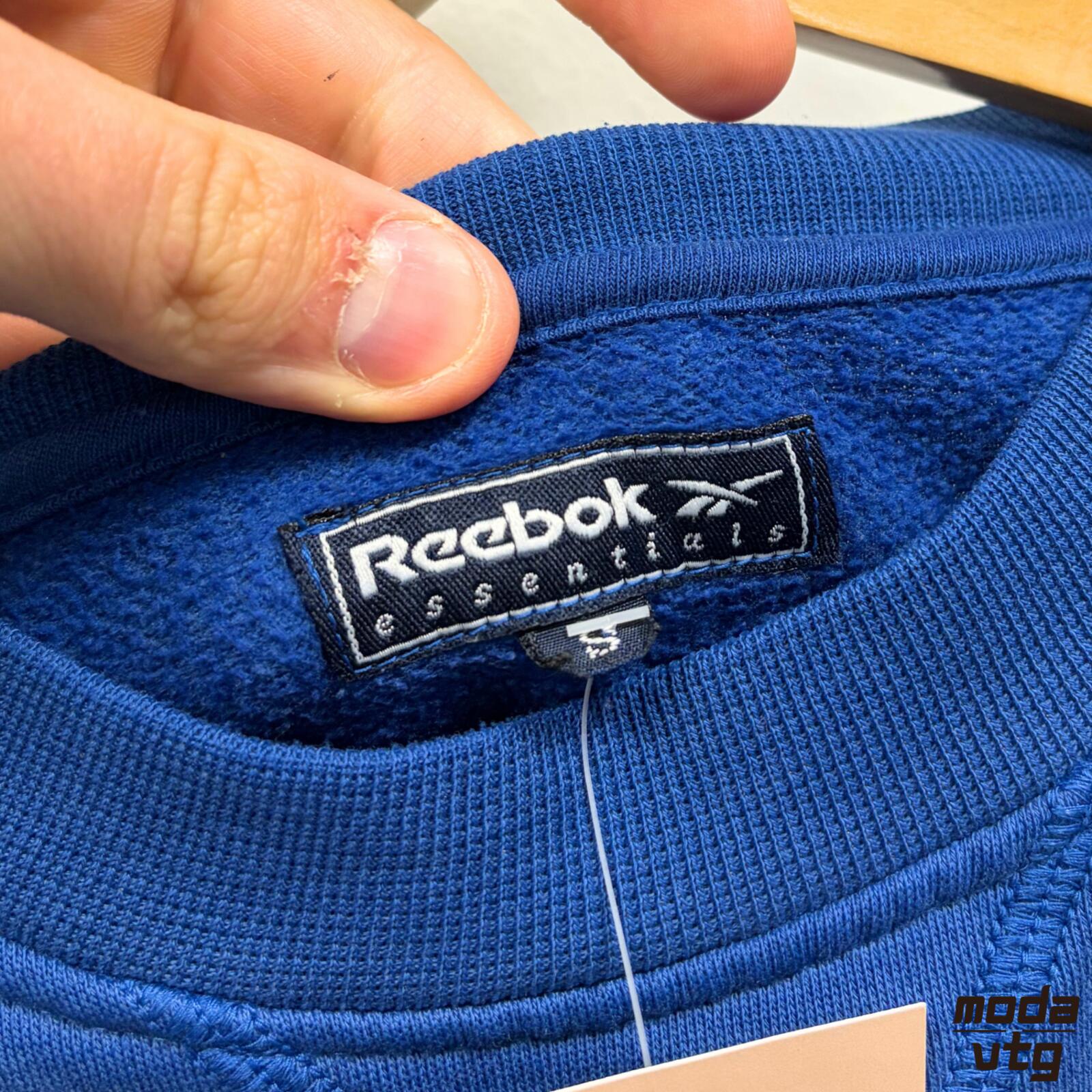 Vintage Y2K Reebok Sweatshirt Blue Medium Retro Unisex