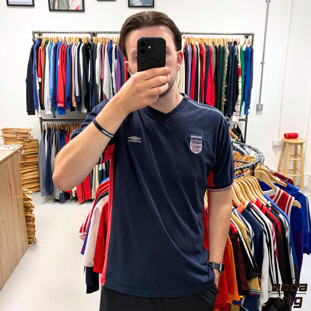 Vintage Y2K England T-Shirt Navy XL Retro Unisex Umbro