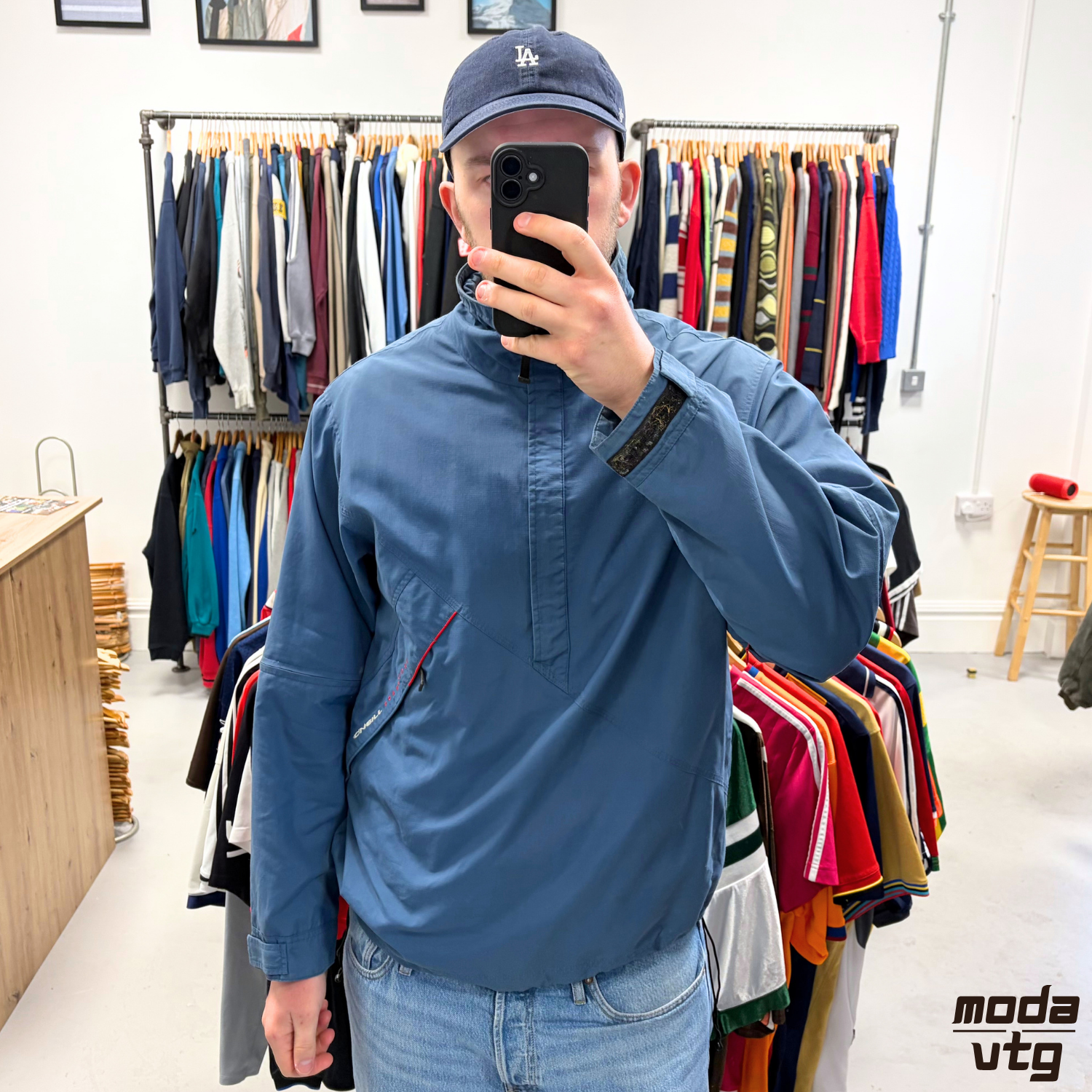 Vintage Y2K O’Neill Jacket Blue Large Unisex Boardcore Retro Quarter Zip