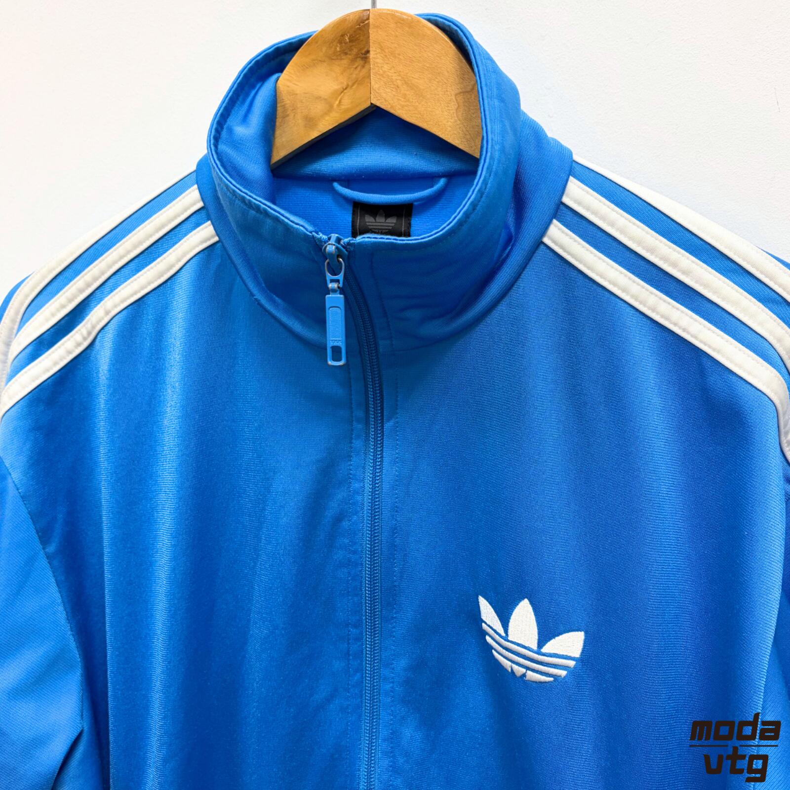 Vintage Y2K Adidas Track Jacket Blue Medium Retro Unisex