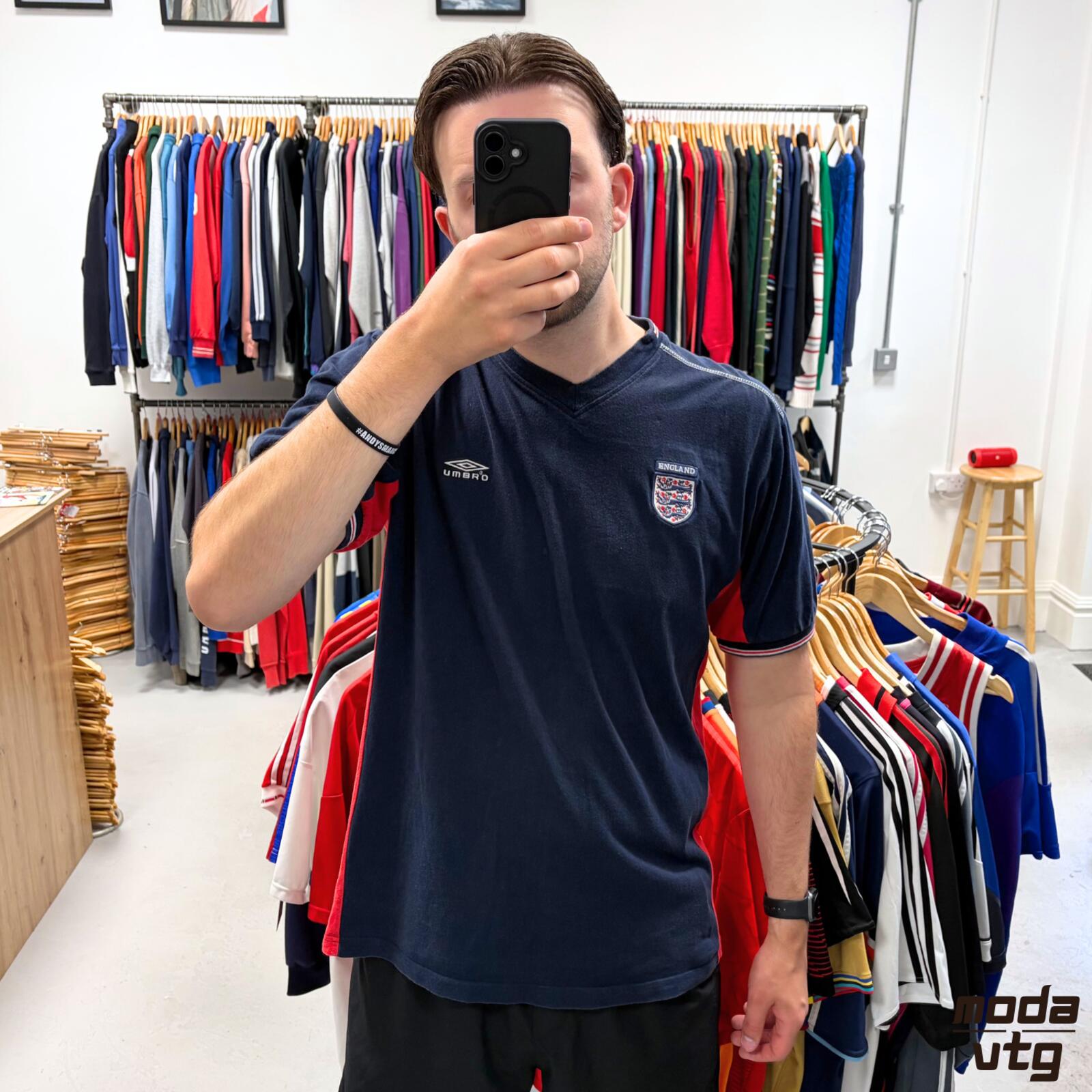 Vintage Y2K England T-Shirt Navy XL Retro Unisex Umbro