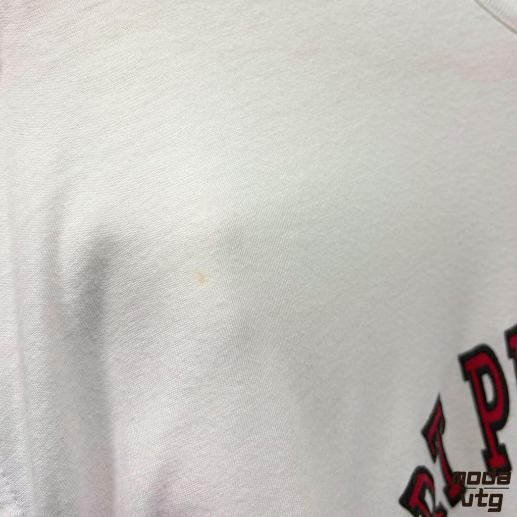 Vintage 90s Adidas T-Shirt White Large Retro Tennis Court Performance Summer