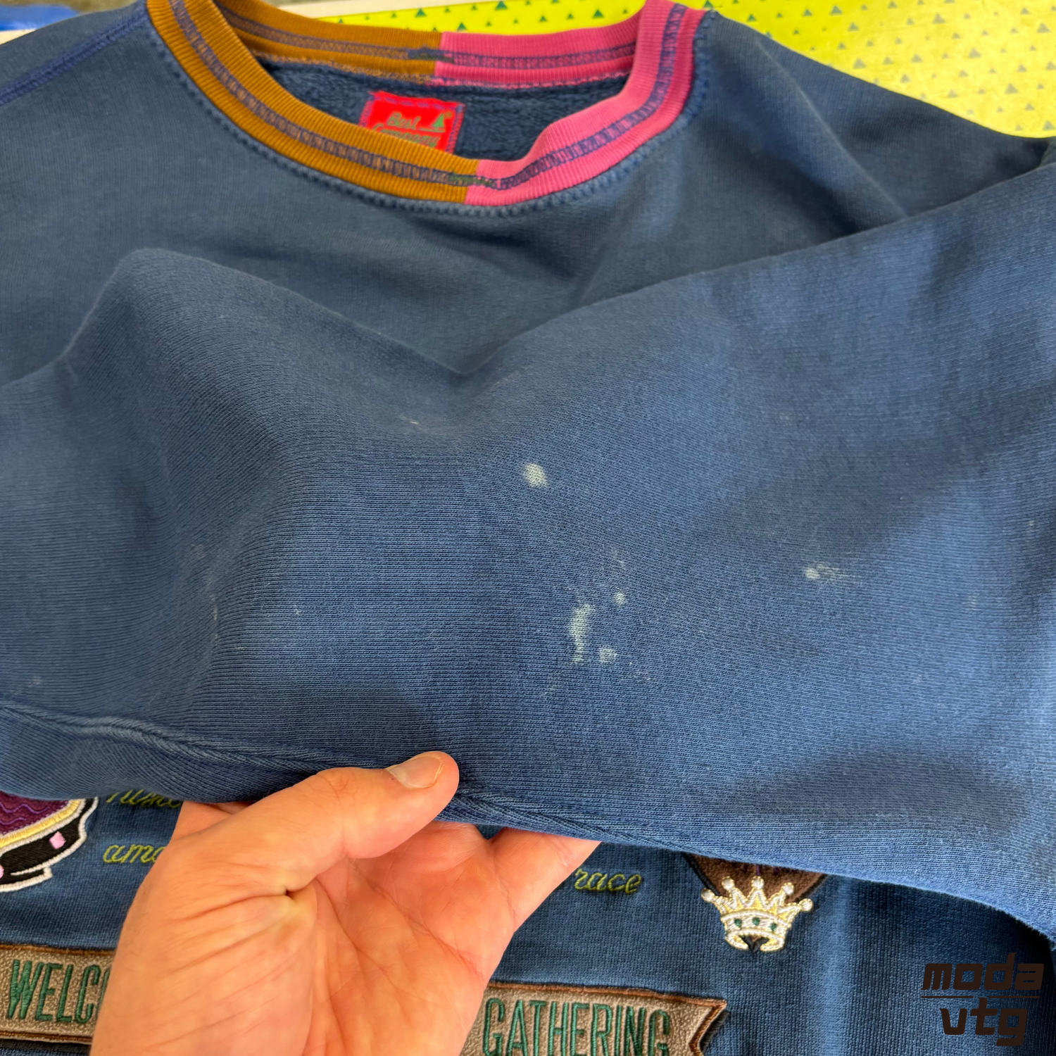 Vintage 90s Best Company Sweatshirt Blue Large Crewneck Embroidery