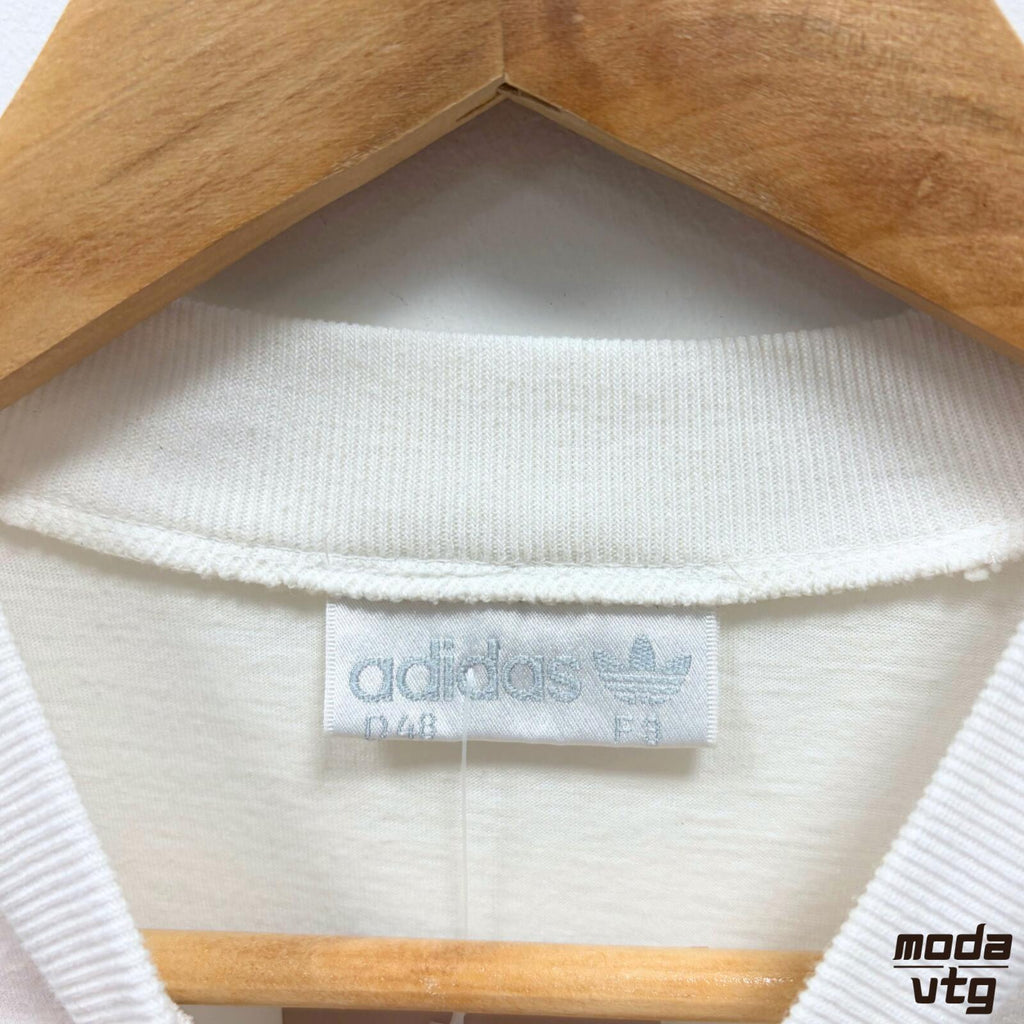 Vintage 90s Adidas T-Shirt White Large Retro Tennis Court Performance Summer