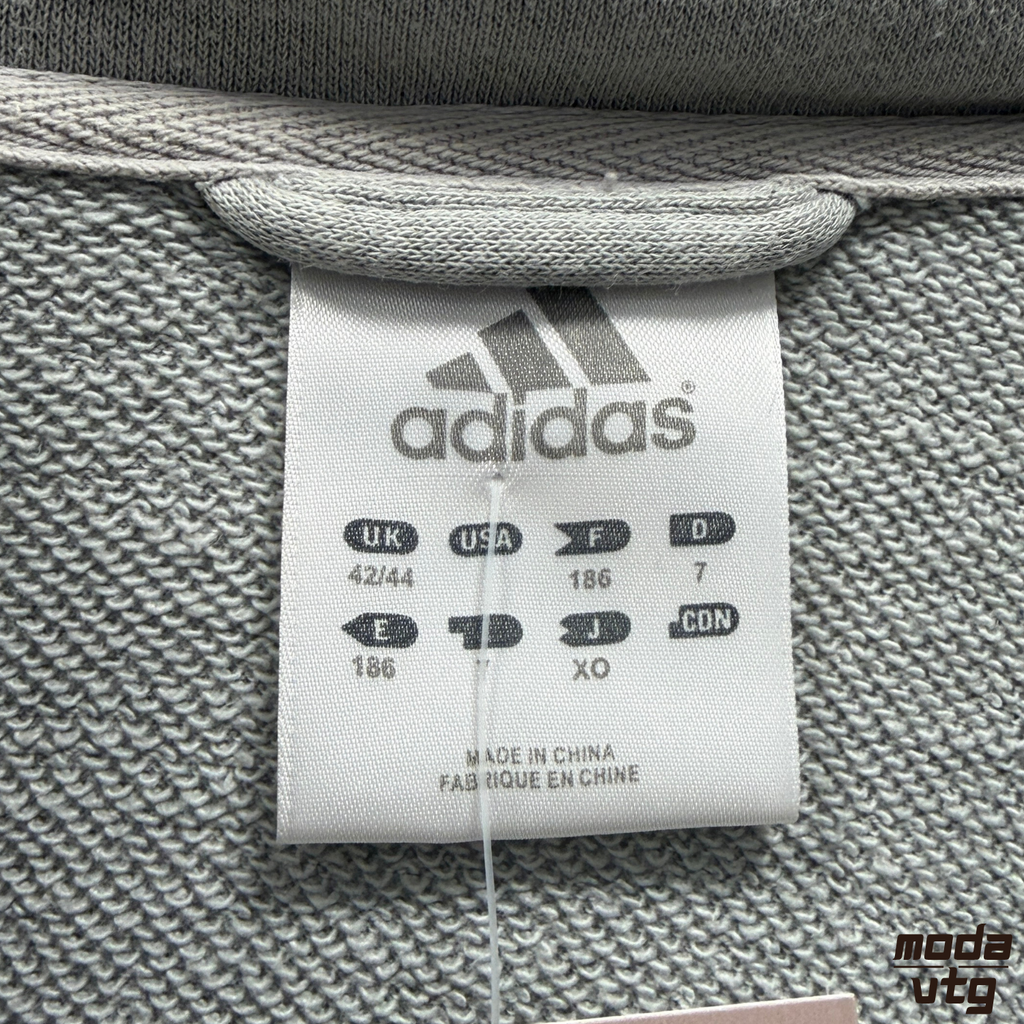 Vintage 2004 Adidas Sweatshirt Grey Large Retro Unisex Quarter Zip