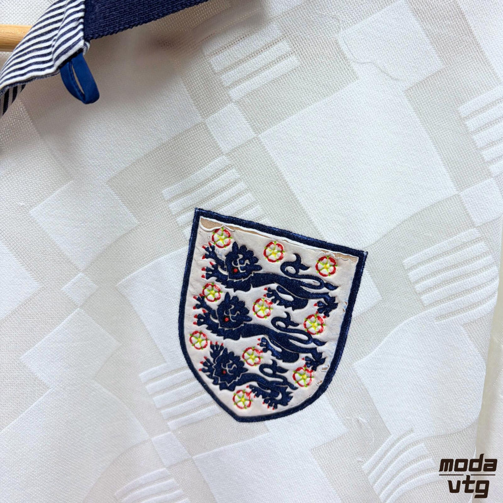 Vintage 1990/92 England Jersey Home White Large Umbro Retro Unisex