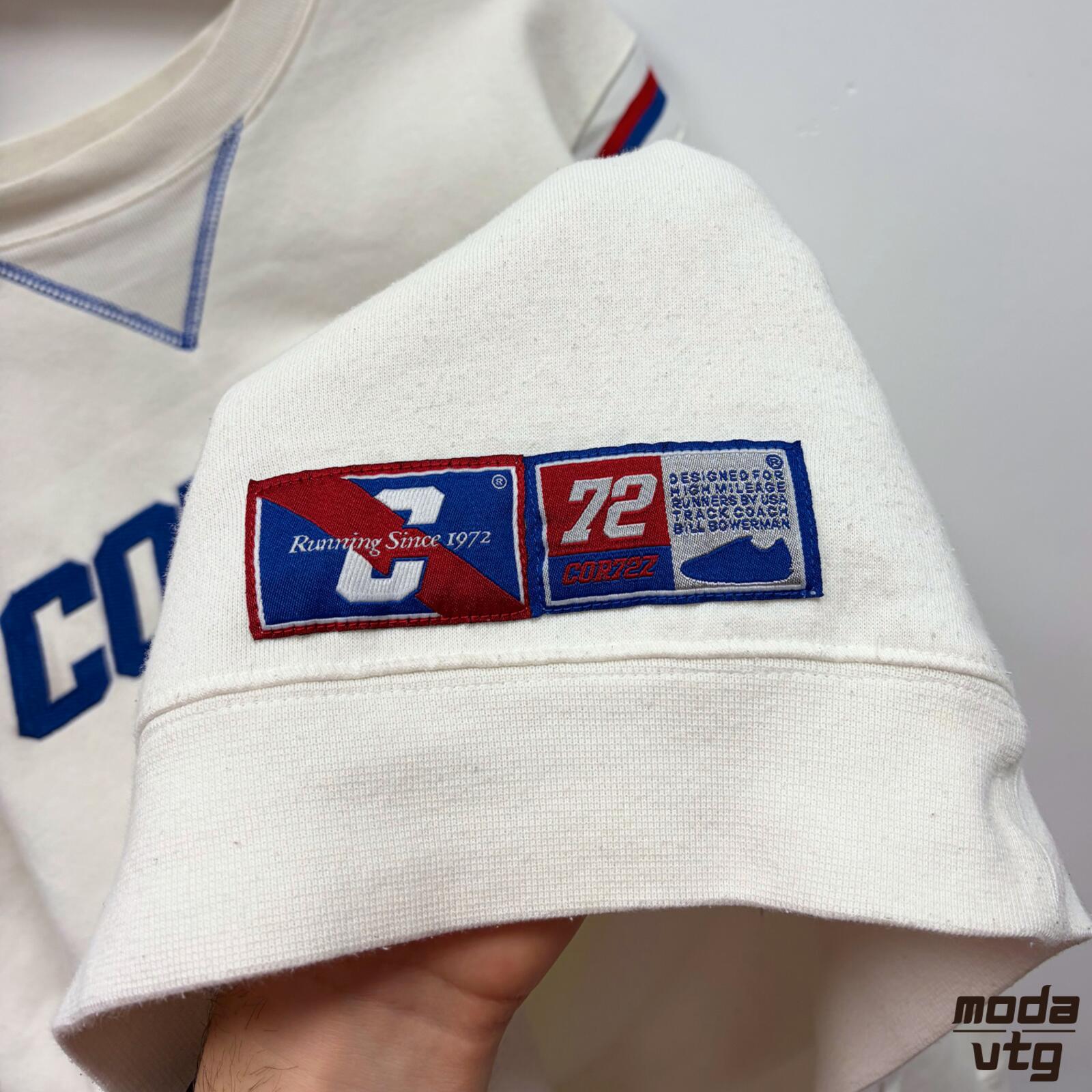 Vintage Y2K Nike Cortez Sweatshirt White Large Retro Unisex