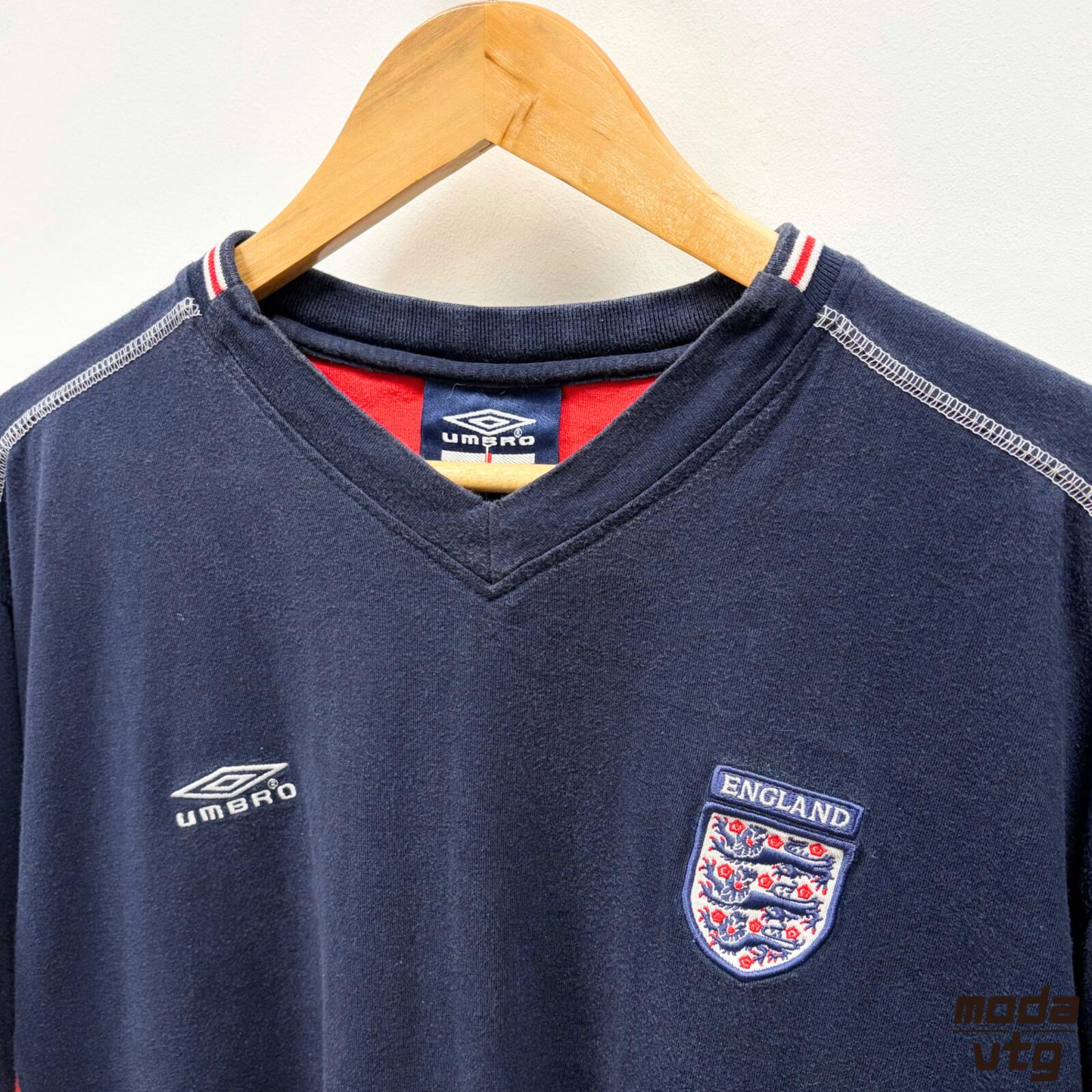 Vintage Y2K England T-Shirt Navy XL Retro Unisex Umbro