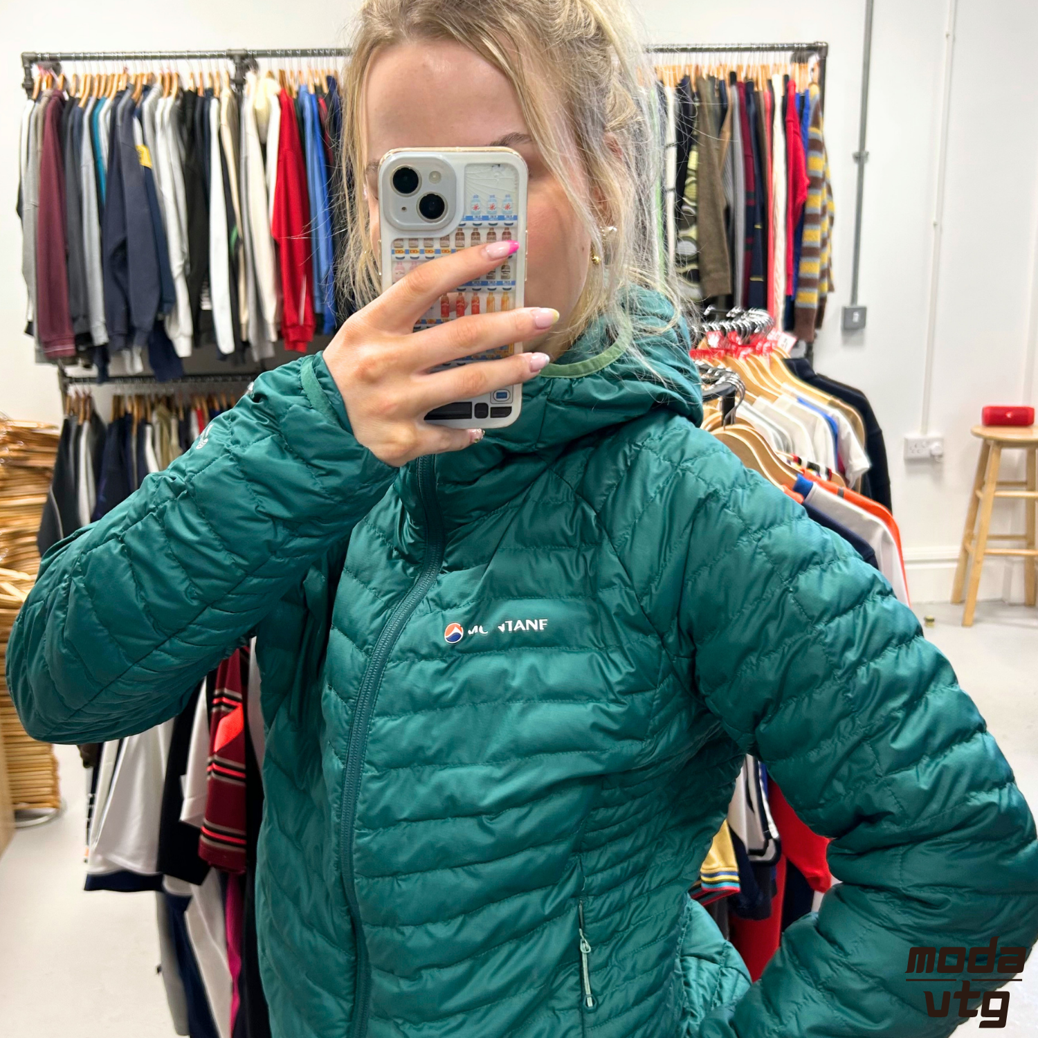 Vintage Y2K Montane Puffer Coat Green Women’s XL Gorpcore Winter Walking