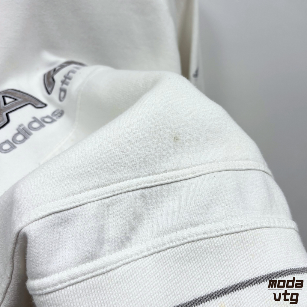 Vintage 90s Adidas Hoodie White Small AAC Adidas Athletic Club