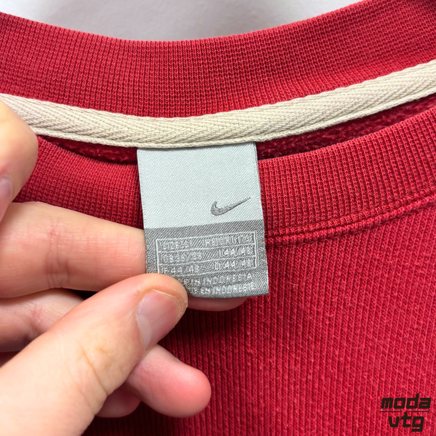 Vintage Y2K Nike Sweatshirt Navy Red Small Crewneck