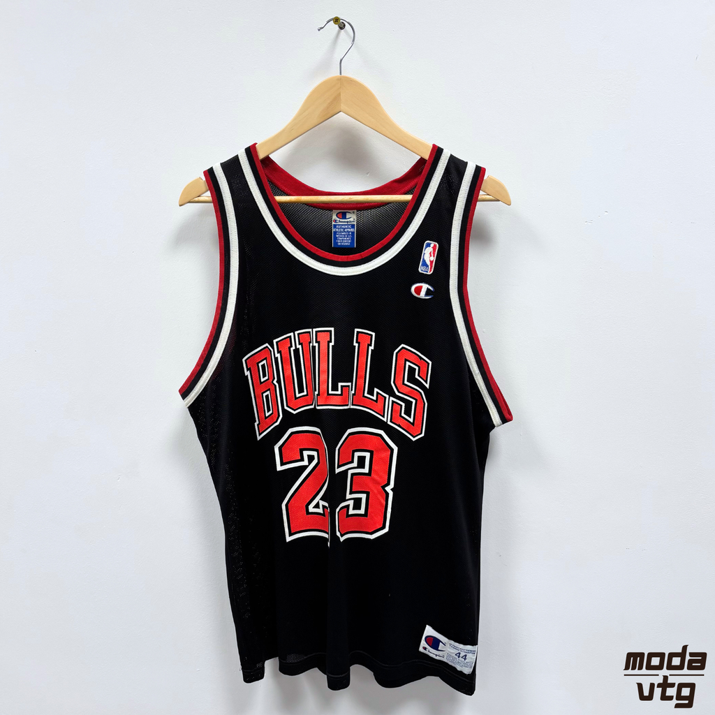 Vintage 90s Chicago Bulls Home Jersey Large Black Jordan 23 Champion