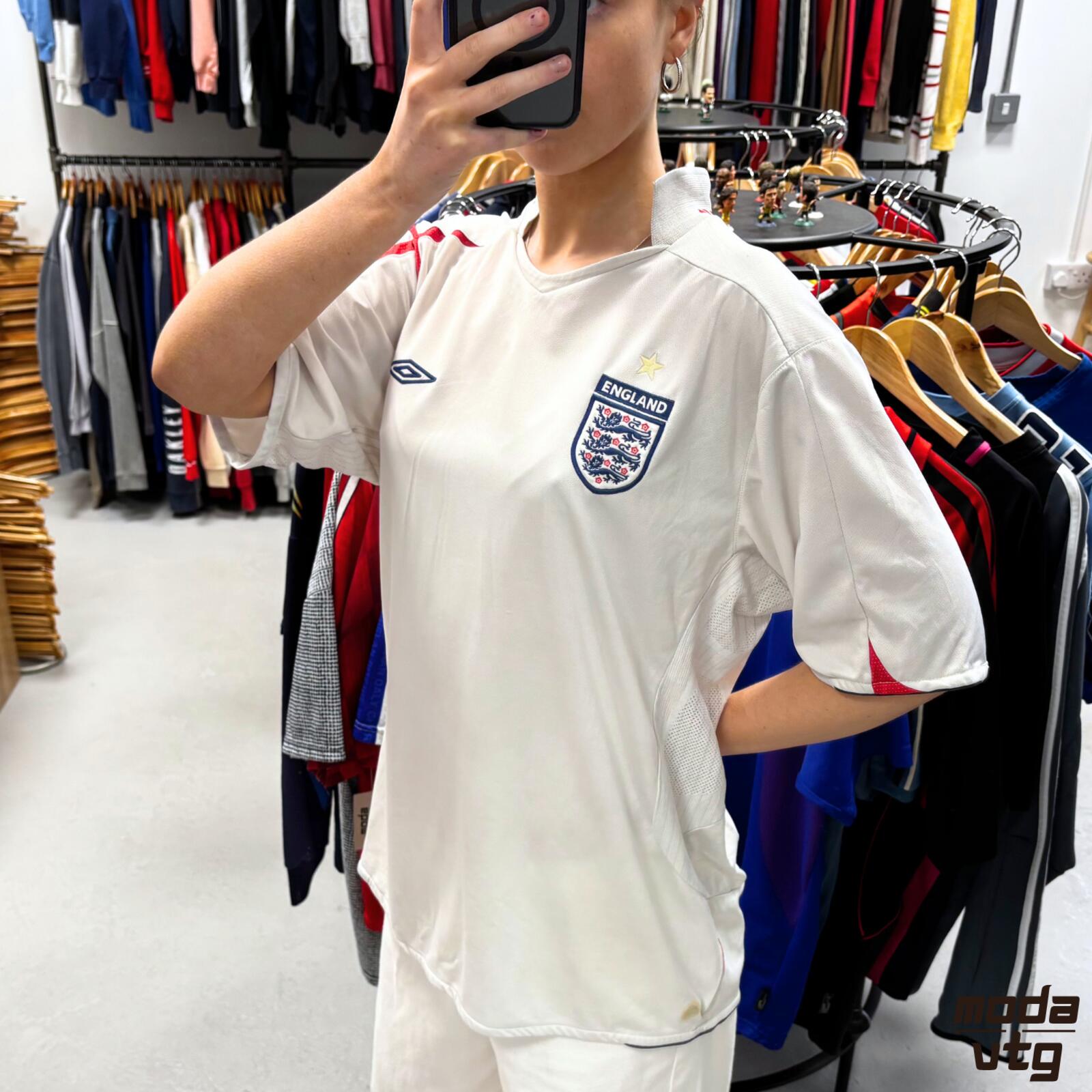 Vintage 2008/09 England Jersey White XL Retro Unisex Umbro