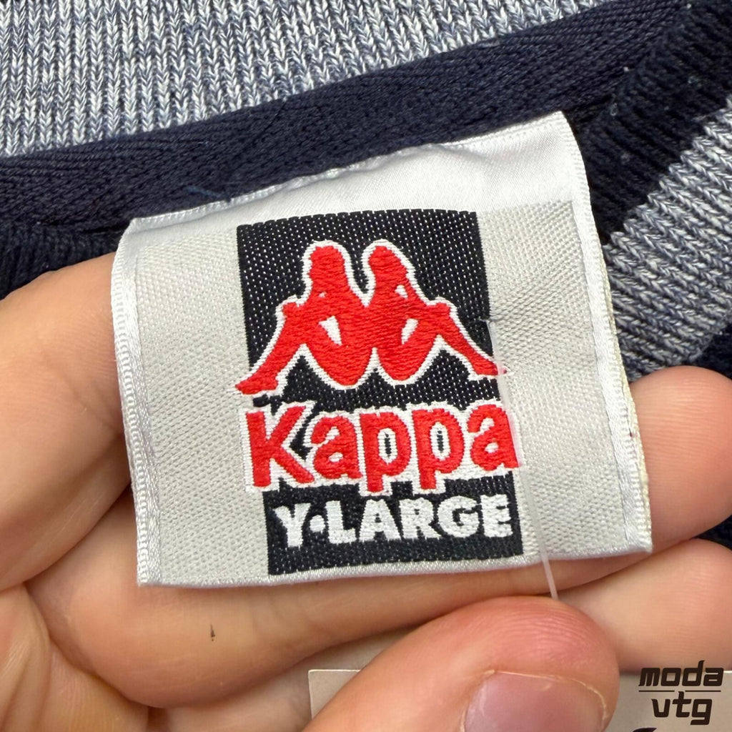 Vintage Y2K Kappa Sweatshirt Grey Large Retro Unisex