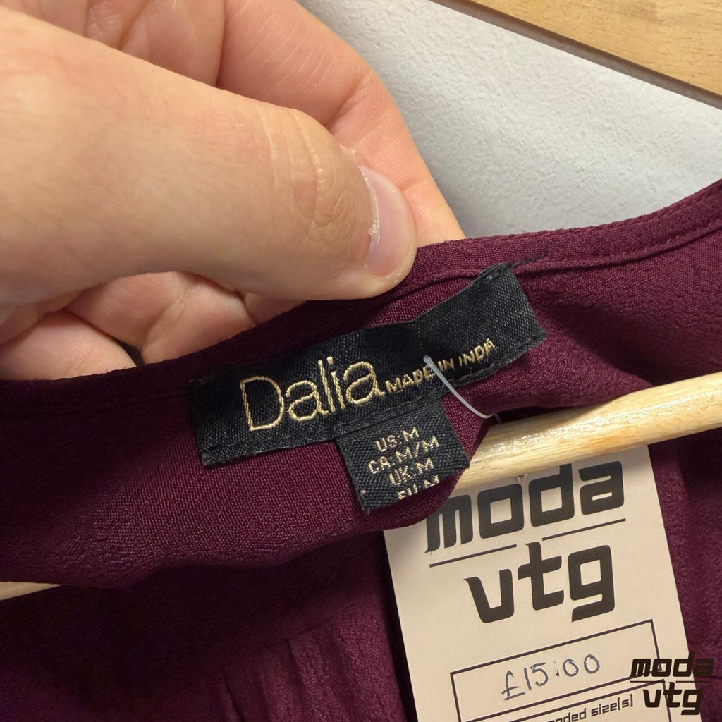 Vintage Y2K Dalia Tank Top Purple Medium Summer V-Neck