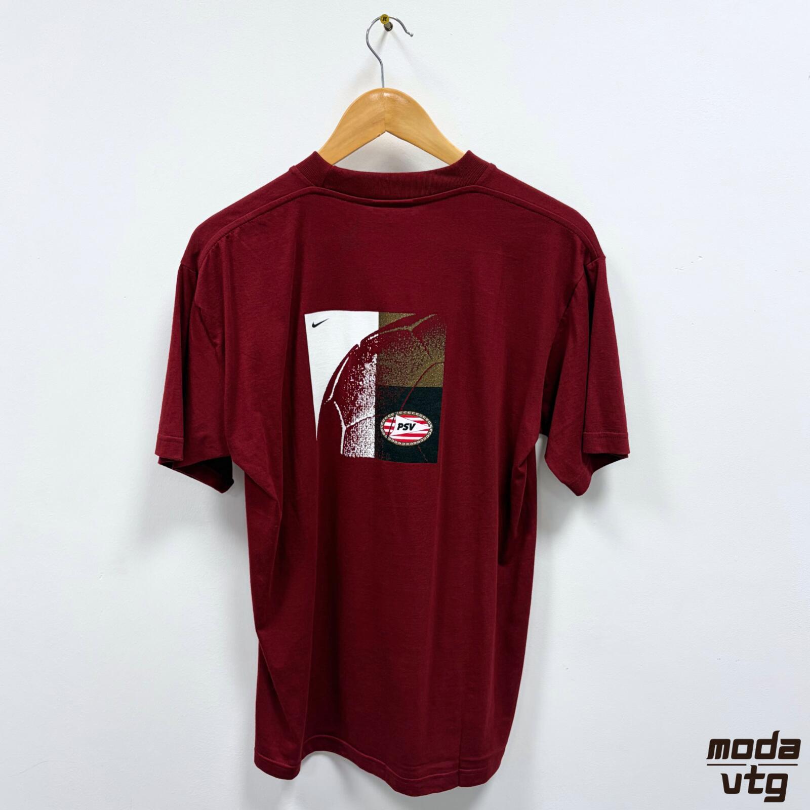 Vintage Y2K PSV Eindhoven T-Shirt Burgundy Small Deadstock Unisex Retro Nike