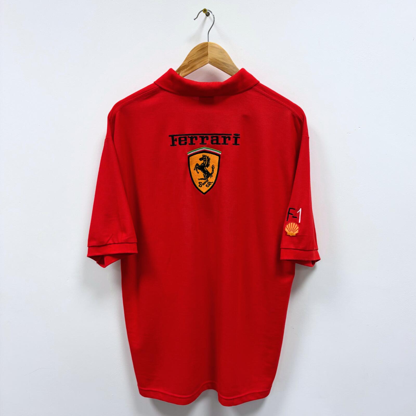 Vintage Y2K Ferrari Polo Red XL Retro F1