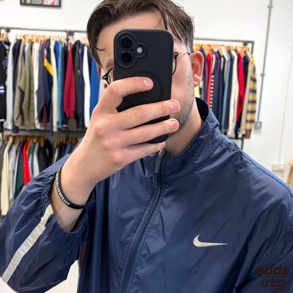 Vintage 90s Nike Raincoat Navy XL Windbreaker Winter Unisex