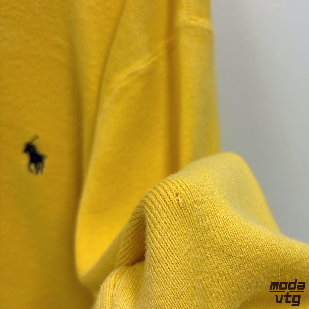 Vintage 90s Ralph Lauren Knitted Jumper Yellow Large Retro Unisex
