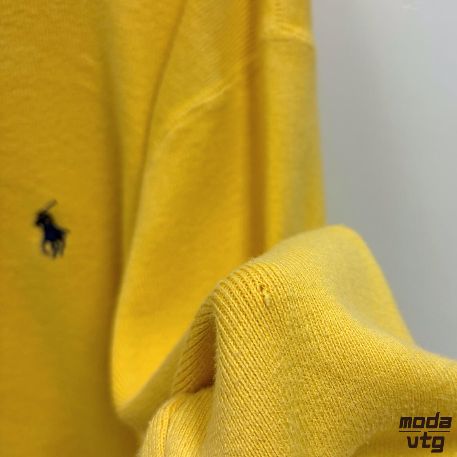 Vintage 90s Ralph Lauren Knitted Jumper Yellow Large Retro Unisex