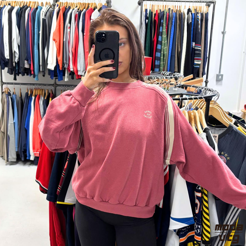 Vintage Y2K Sergio Tacchini Sweatshirt Pink Small Retro Unisex