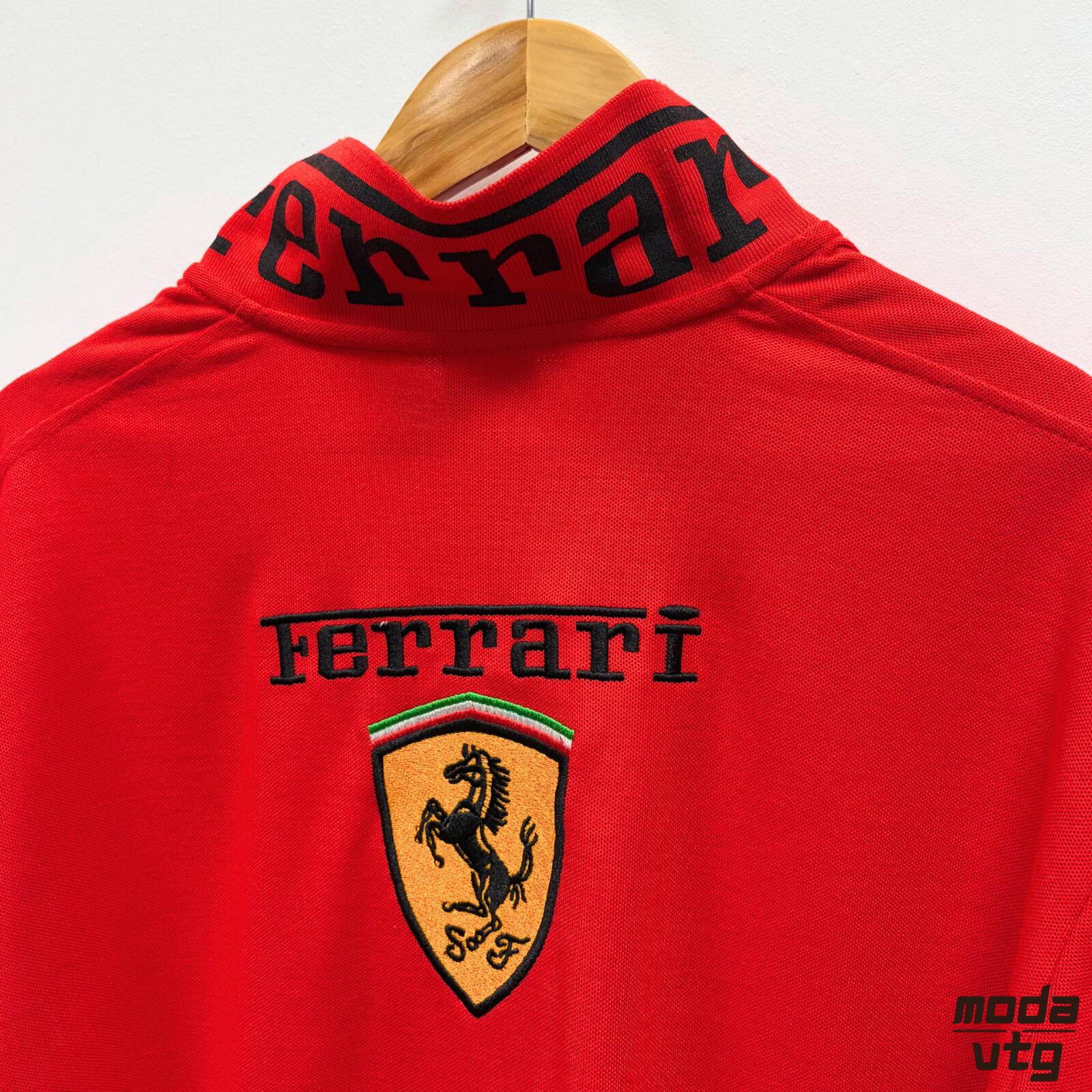 Vintage Y2K Ferrari Polo Red XL Retro F1